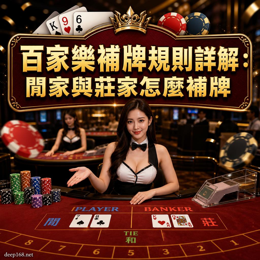 百家樂補牌規則詳解：閒家與莊家怎麼補牌示意圖